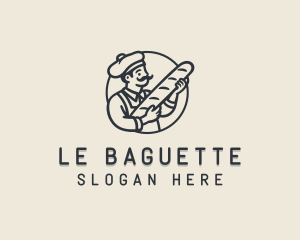 Baguette - Chef Baker Bread logo design