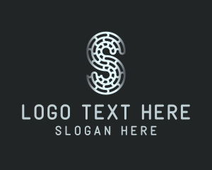 Metallic Labyrinth Letter S Company Logo