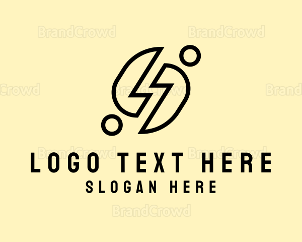 Power Voltage Electrician Logo