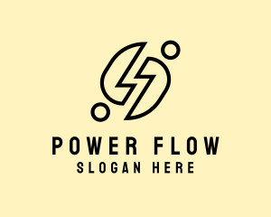 Power Voltage Electrician logo design