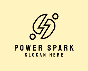 Electrician - Power Voltage Electrician logo design