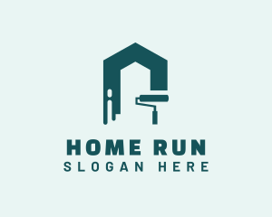 Home Paint Roller logo design