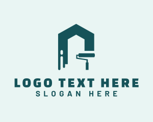 Handyman - Home Paint Roller logo design
