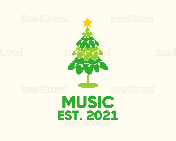 Festive Xmas Christmas Tree Logo