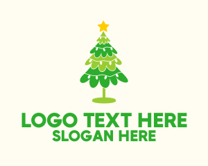 Festive Xmas Christmas Tree  Logo