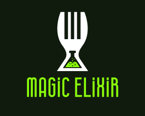 Potion - Fork Lab Flask logo design