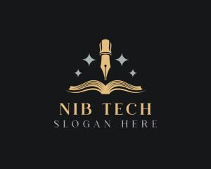 Nib - Calligraphy Pen Book Writing logo design