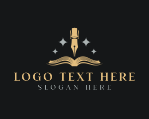 Calligraphy Pen Book Writing Logo