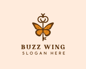 Butterfly Wings Key Boutique logo design