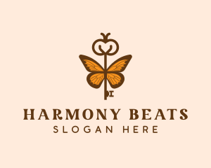 Insect - Butterfly Wings Key Boutique logo design
