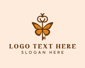 Keysmith - Butterfly Wings Key Boutique logo design