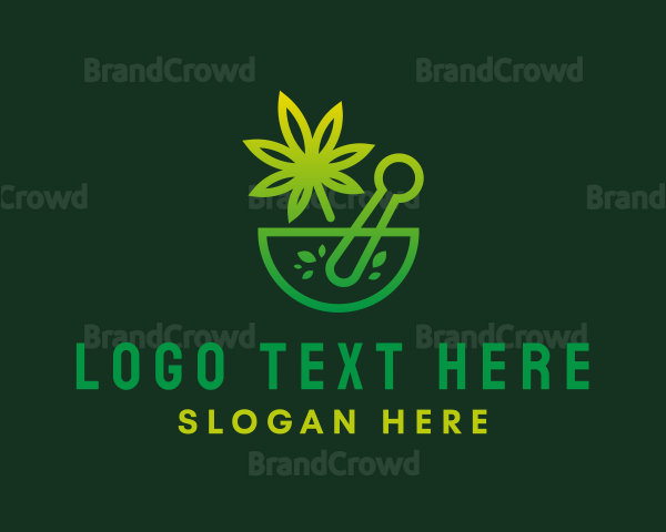 Green Weed Mortar & Pestle Logo