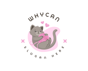 Crafting - Craft Yarn Cat logo design