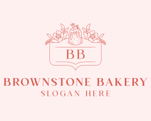 Bakery Strawberry Cake logo design