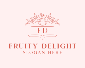 Bakery Strawberry Cake logo design