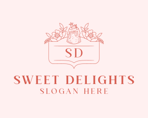 Bakery Strawberry Cake logo design