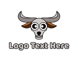 Grey - Grey Buffalo Head logo design