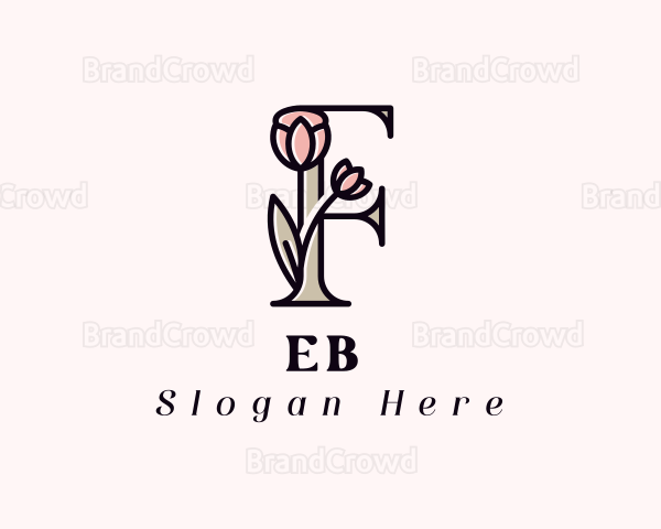 Flower Spa Letter F Logo