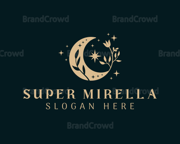 Mystical Floral Moon Logo