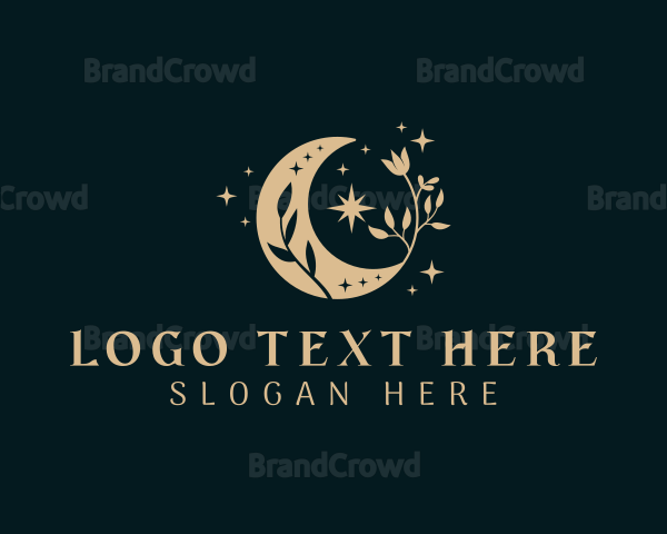 Mystical Floral Moon Logo