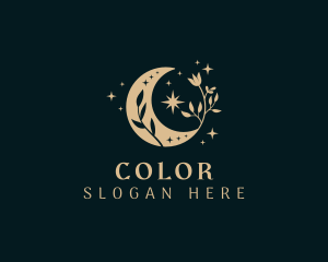 Mystical Floral Moon logo design