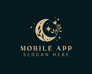 Wedding - Mystical Floral Moon logo design