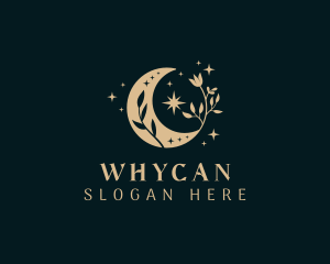 Astrology - Mystical Floral Moon logo design