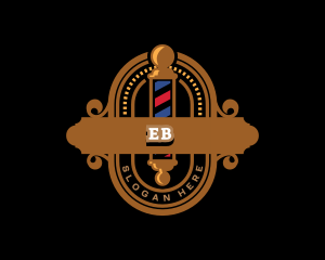 Masculine - Barber Pole Salon logo design
