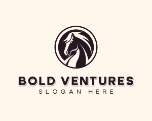 Horse Equestrian Stallion logo design