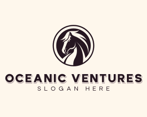 Horse Equestrian Stallion logo design