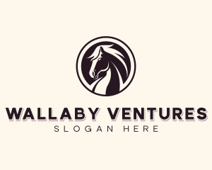 Horse Equestrian Stallion logo design