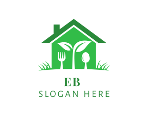 Natural - Vegan Restaurant Cutlery logo design