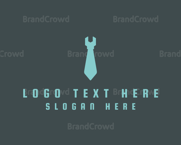 Business Wrench Necktie Logo