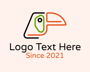 Tropical Bird - Tropical Toucan Face logo design