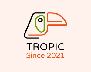 Tropical Toucan Face logo design