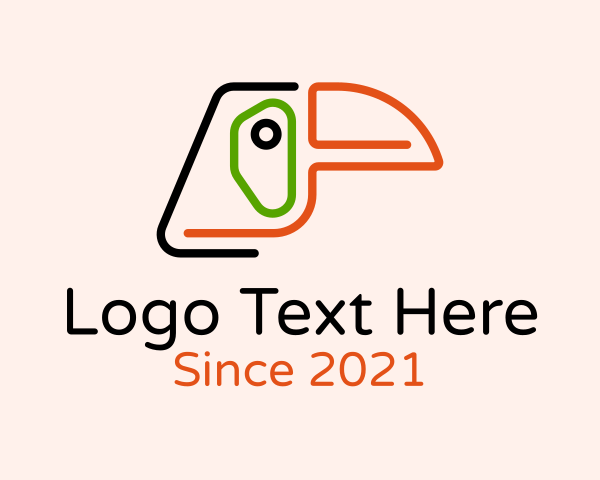 Avian - Tropical Toucan Face logo design