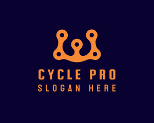 Cycling - Biking Chain Letter W logo design