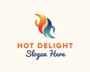 Hot & Cold Ventilation logo design