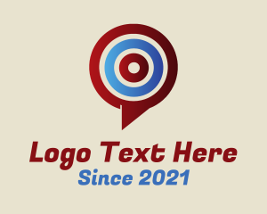 Target Range - Target Chat App logo design