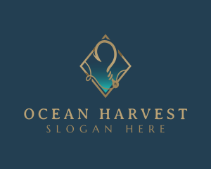 Nautical Hook Fishery Logo