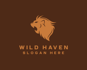 Angry Wild Lion logo design