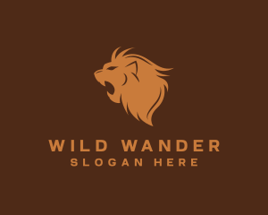 Angry Wild Lion logo design