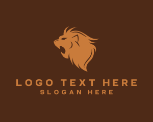 Felinology - Angry Wild Lion logo design