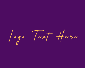 Gold And Purple - Golden Premium Text logo design