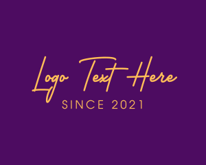 Text - Golden Premium Text logo design