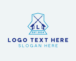 Disinfection - Pressure Washer Disinfection Cleaning logo design
