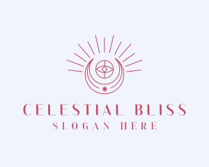 Celestial Eye Crescent logo design