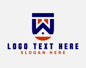 Roofing - House Property Letter W logo design