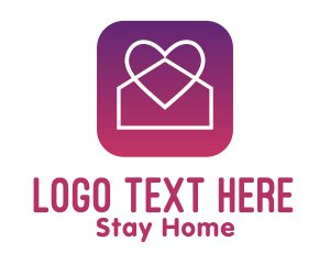 Covid 19 - Stay Home App logo design