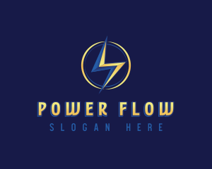 Power Lightning Voltage logo design